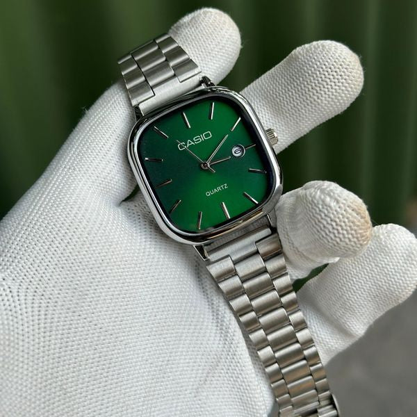 Errav Classic Green Dial Stainless Steel Watch
