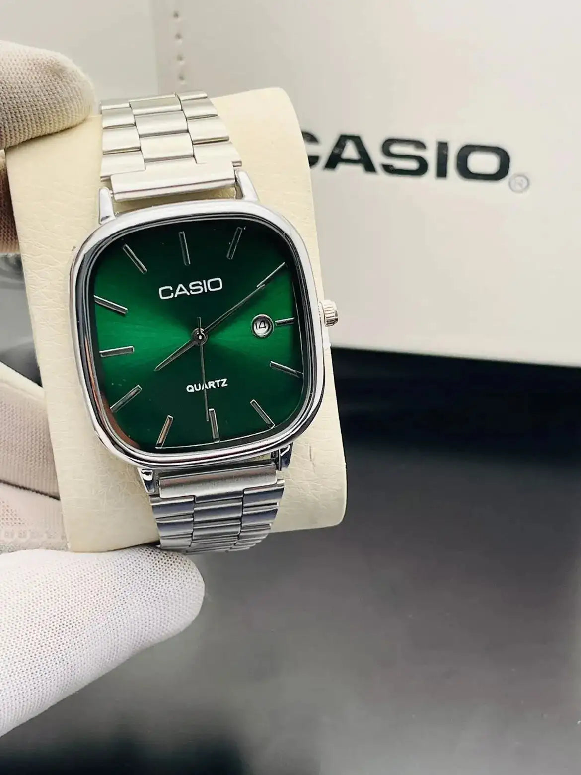 Errav Classic Green Dial Stainless Steel Watch