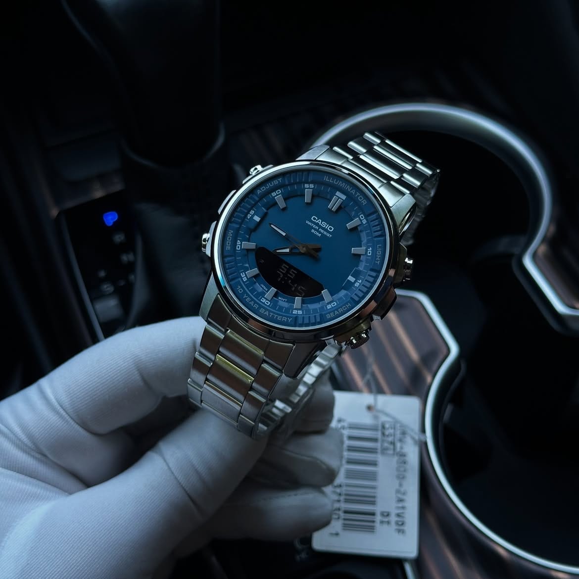 Casio Illuminator Blue Dial Stainless Steel Watch