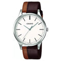 Casio Classic Analog "Perfect Duo" MTP-E133L-5EDF White Dial 38mm Leather Strap Women's Watch