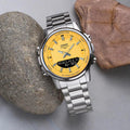 Casio Illuminator Yellow Dial Stainless Steel Watch