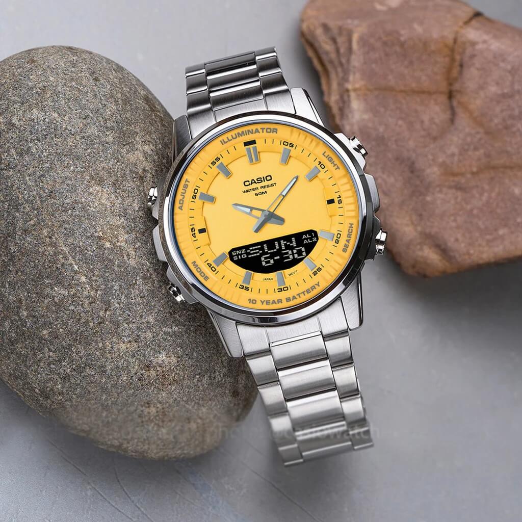 Casio Illuminator Stainless Steel Analog-Digital Watch