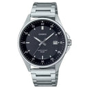 Casio Enticer MTP-E705D-1EVDF Date Analog Black Dial Stainless Steel Men's Watch