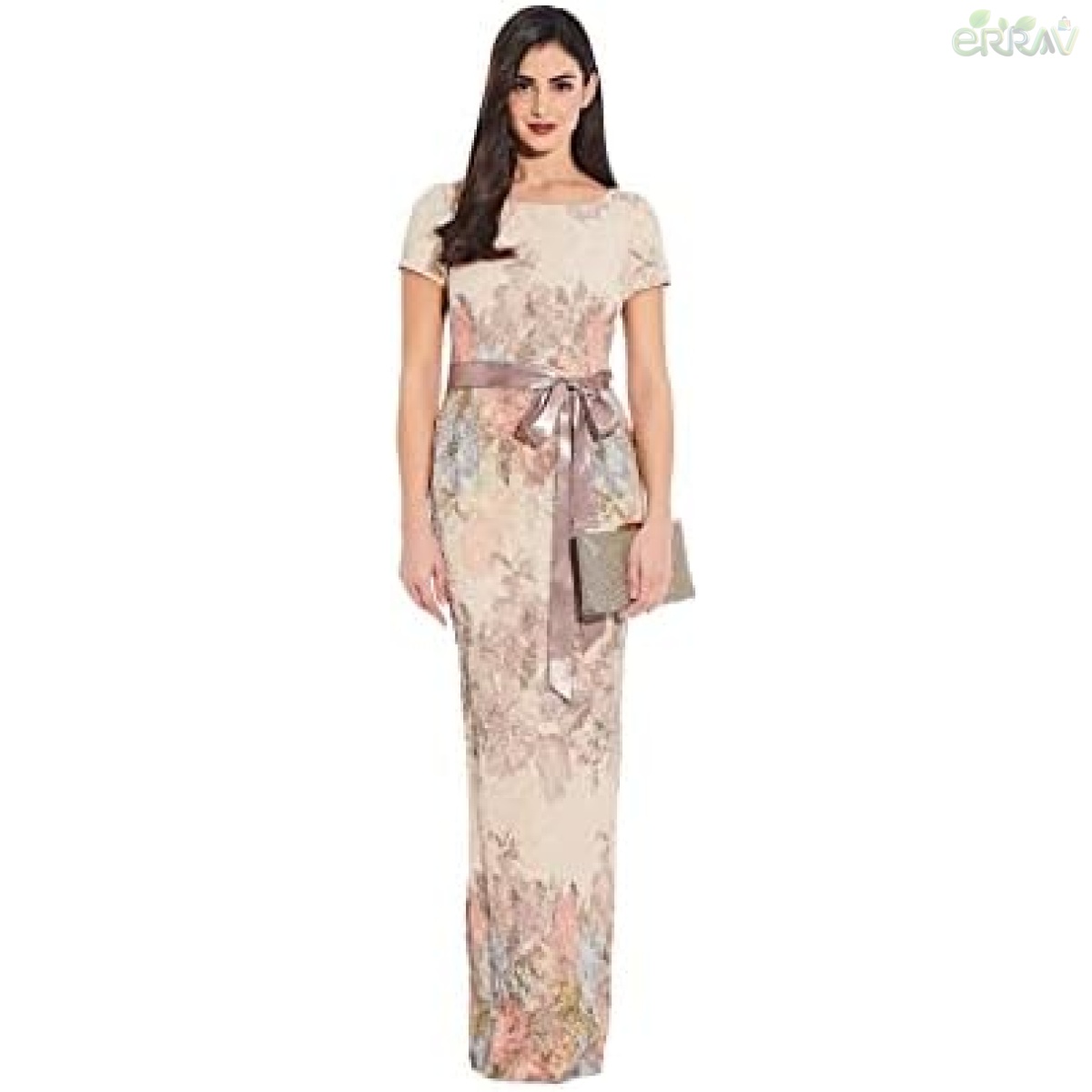 Adrianna Papell Matelassé Column Gown