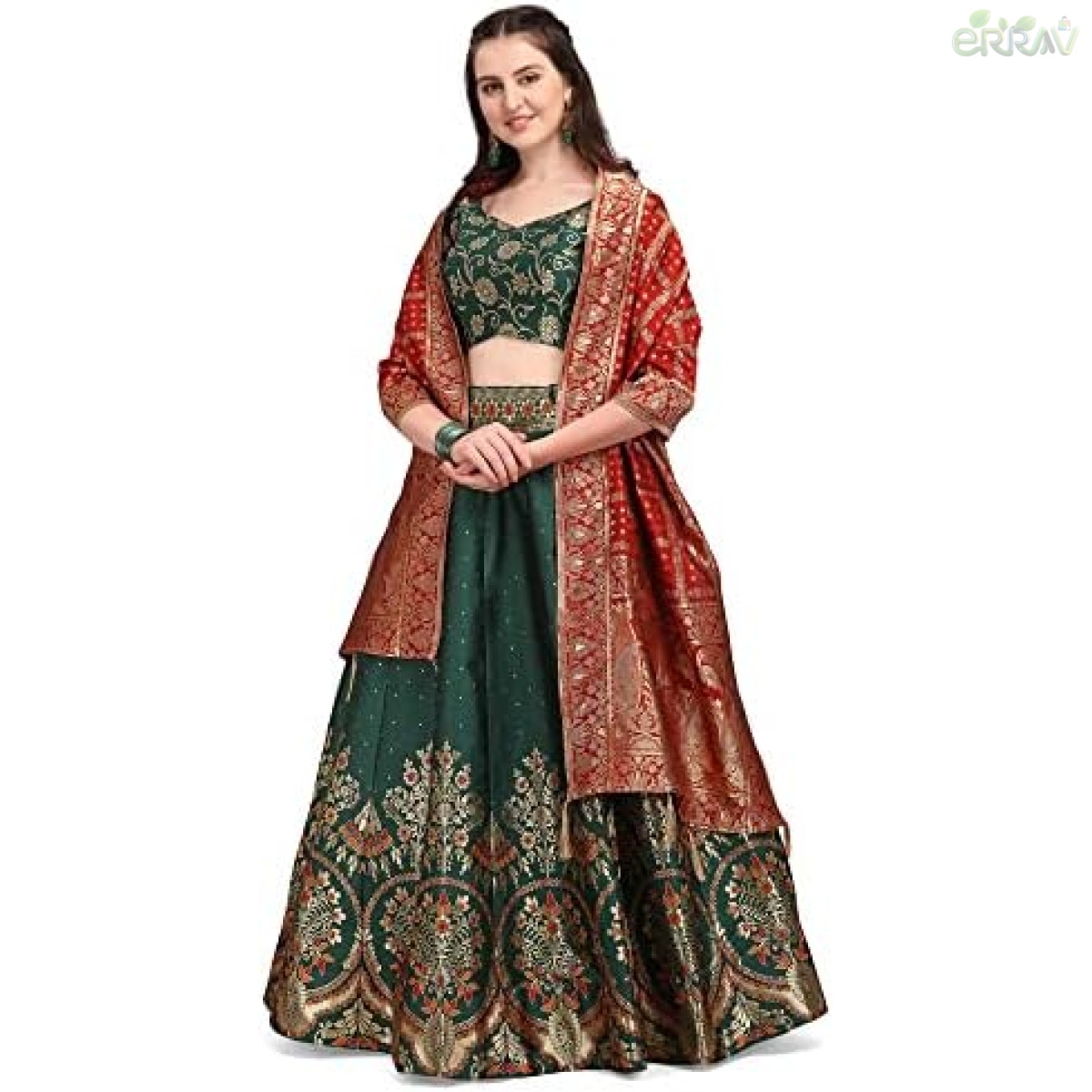 PURVAJA Women's Jacquard Lehenga Choli