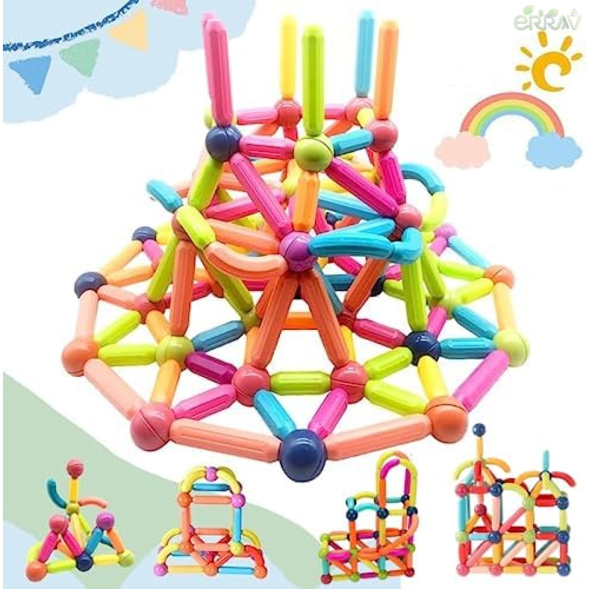 84 Pcs Magnetic Building Blocks Set 3D Toys For Kids